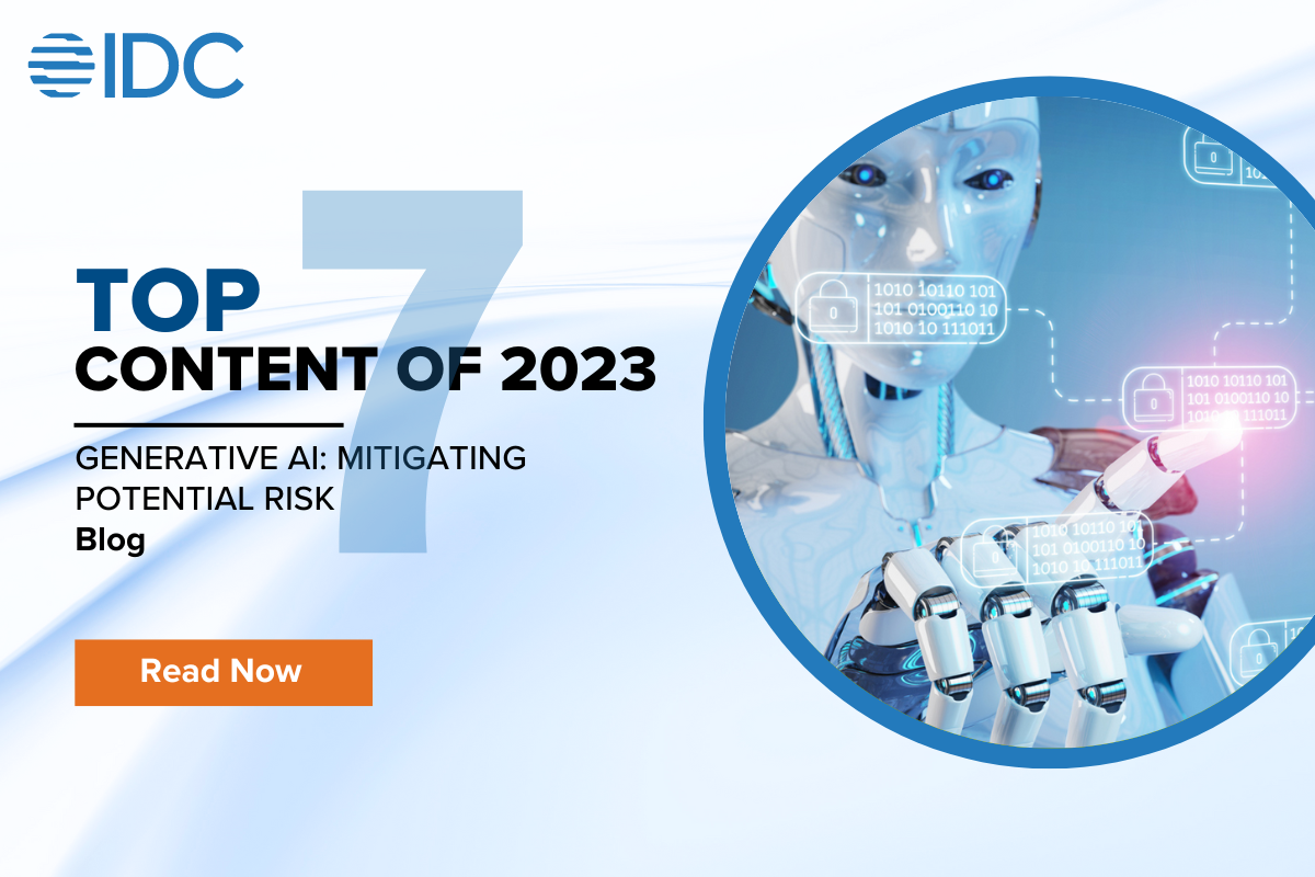 Top 10 content 2023 content 7. Decoding data sovereignty eBook. AI robot pointing to data.