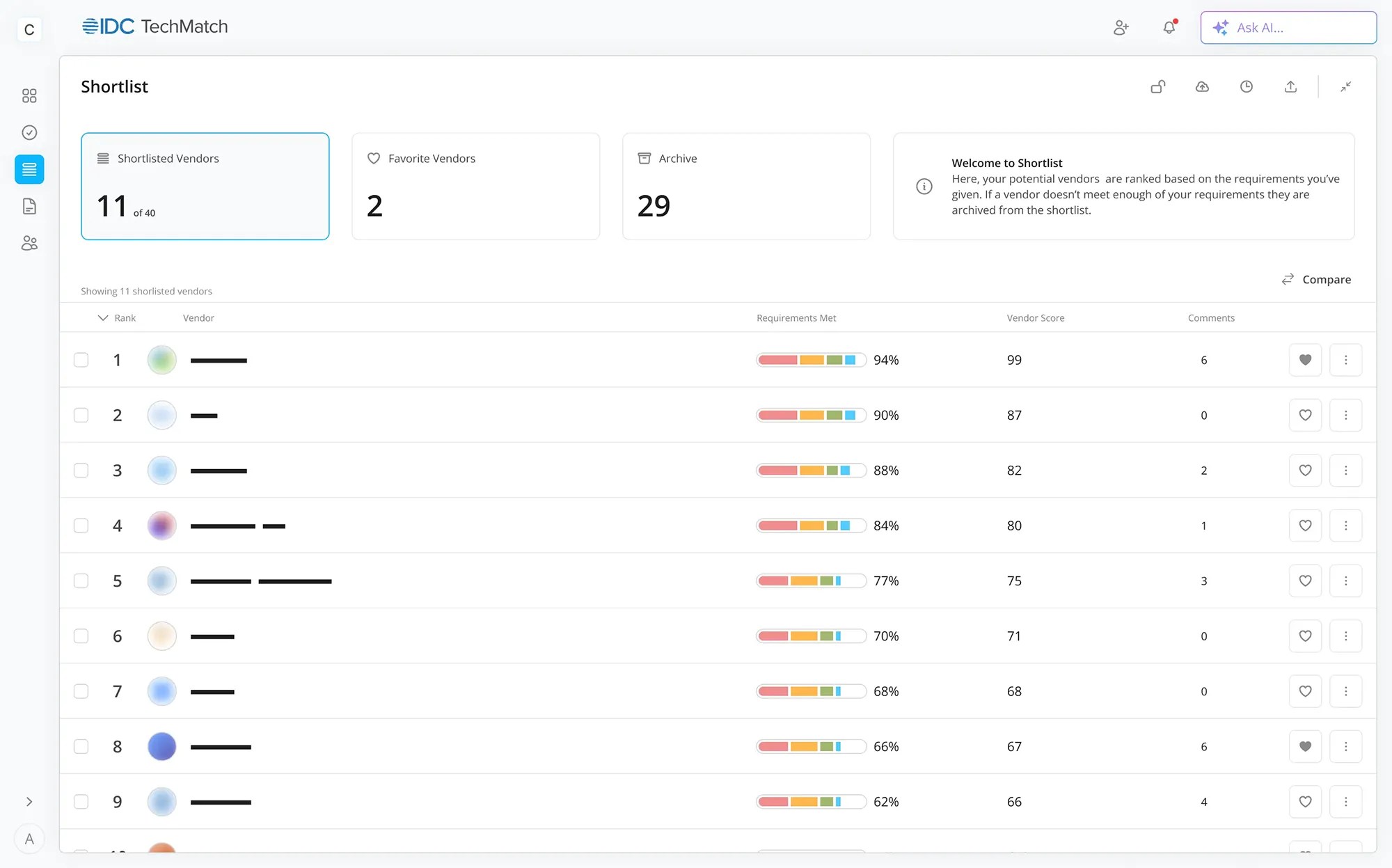 TechMatch Product UI