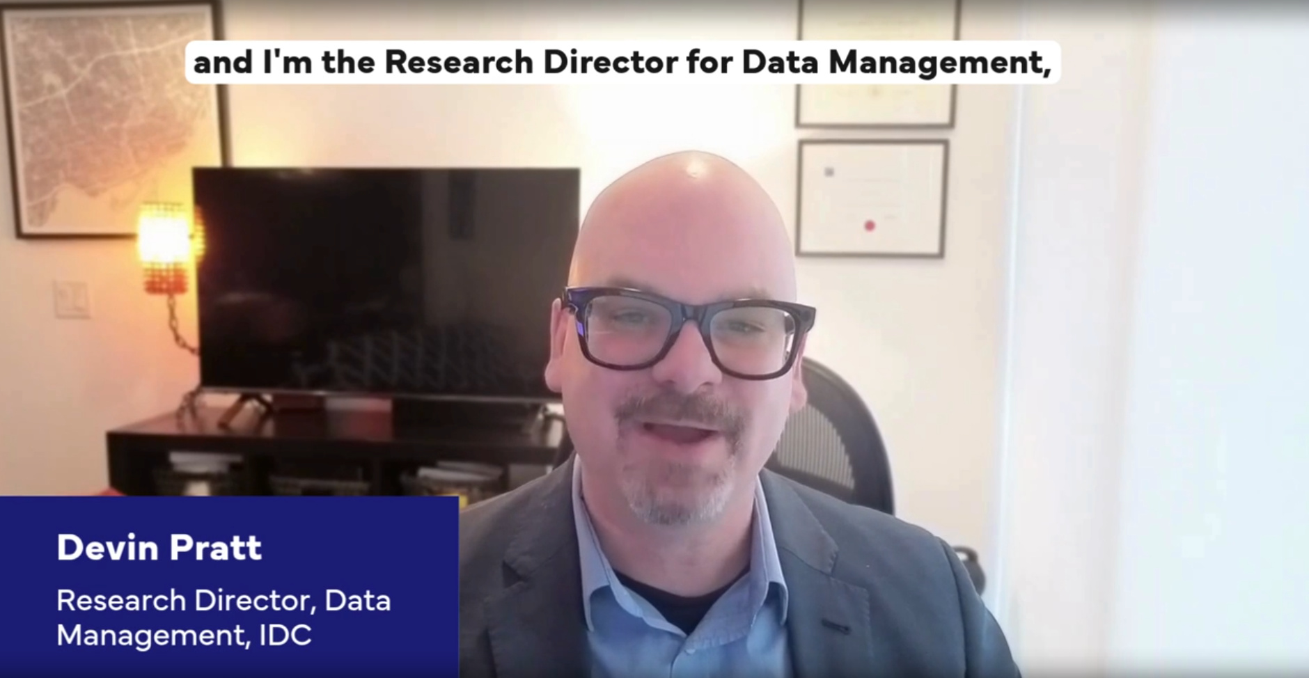 Screen capture of Devin Pratt from Converged Data video